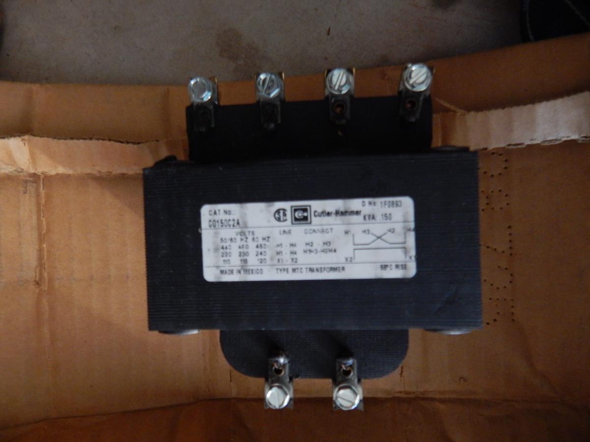 Transformador de Control .150 kVA modelo C0150C2A marca Cutler Hammer - imagen 1