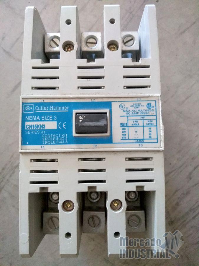 Contactor magnético 90 AMP 600V modelo CN15KN3 marca Cutler Hammer - imagen 1