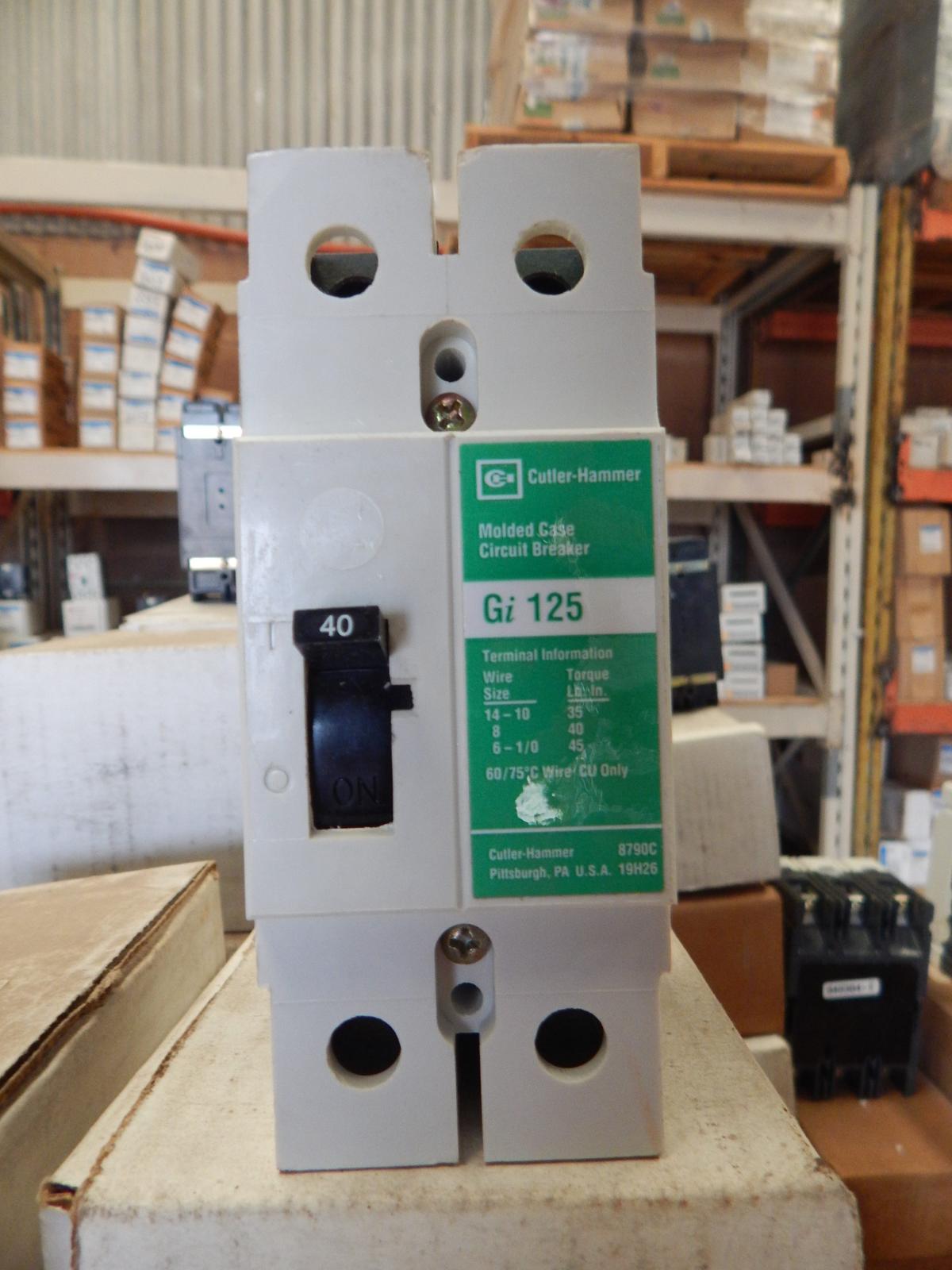 Interruptor 40 AMP 415 VAC 2 polos modelo Gi2040 marca Cutler Hammer - imagen 1