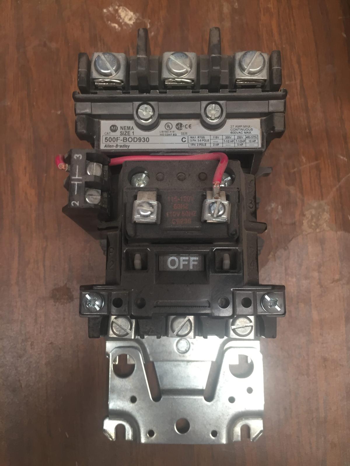 Contactor 27 AMP modelo 500F-B0D930 marca Allen Bradley - imagen 1