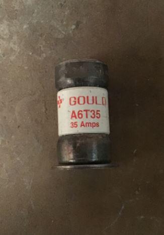 Fusible 35 AMP 600 V modelo A6T35 marca Gould - imagen 1