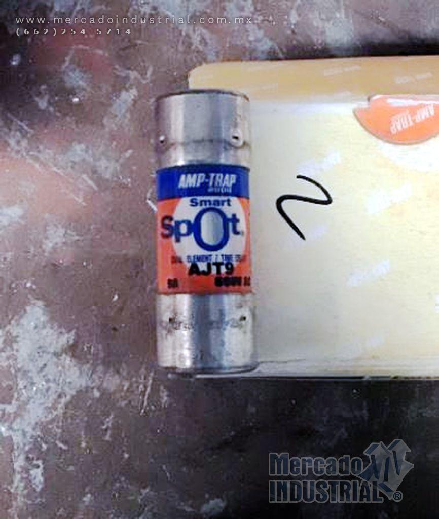 Fusible 9 AMP 600VAC modelo AJT9 marca AMP-TRAP - imagen 1