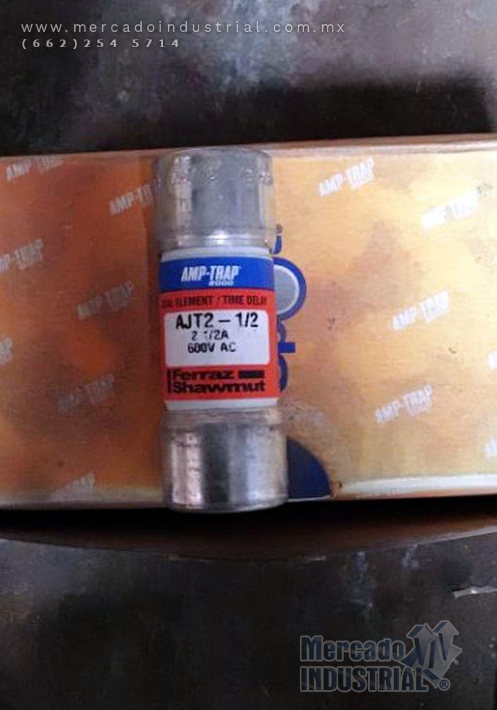 Fusible 2-1/2 A 600VAC modelo AJT2_1/2 marca Ferraz Shawmut - imagen 1