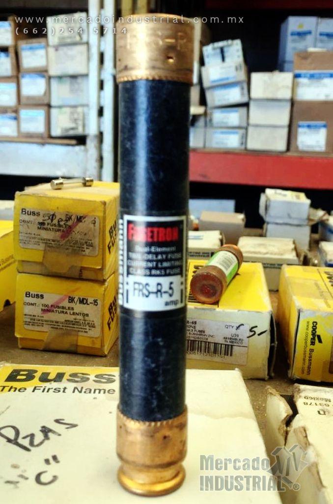 Fusible 5 AMP 600VAC modelo FRS-R-5 marca Fusetron - imagen 1