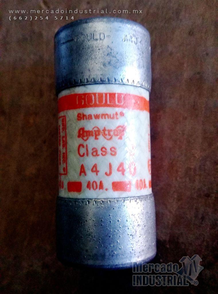 Fusible 40 AMP 600 VAC modelo A4J40 marca Gould Shawmut - imagen 1