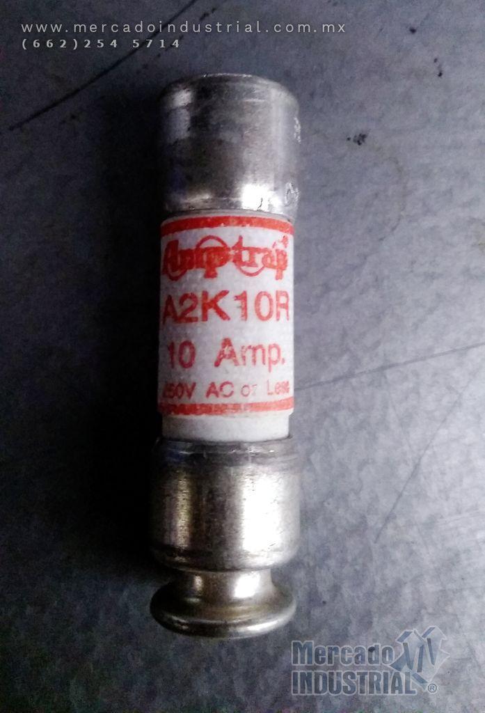 Fusible 10 AMP 250V modelo A2K10R marca Ferraz Shawmut - imagen 1