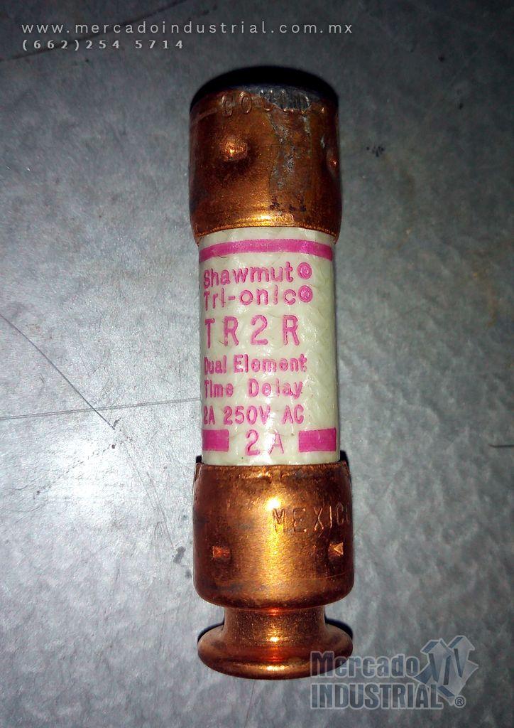 Fusible 2 AMP 250V modelo TR2R marca Gould Shawmut - imagen 1