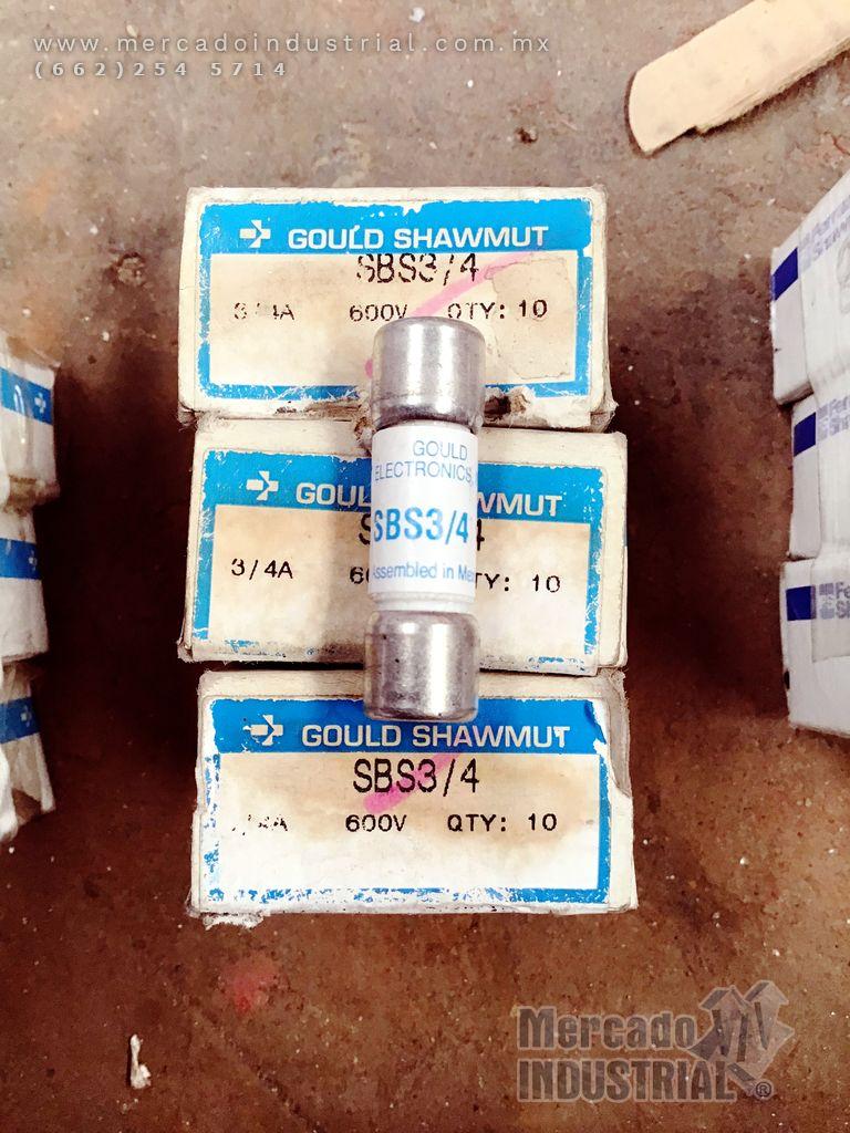 Fusible 3/4 AMP 600V modelo SBS3/4 marca Gould Shawmut - imagen 1