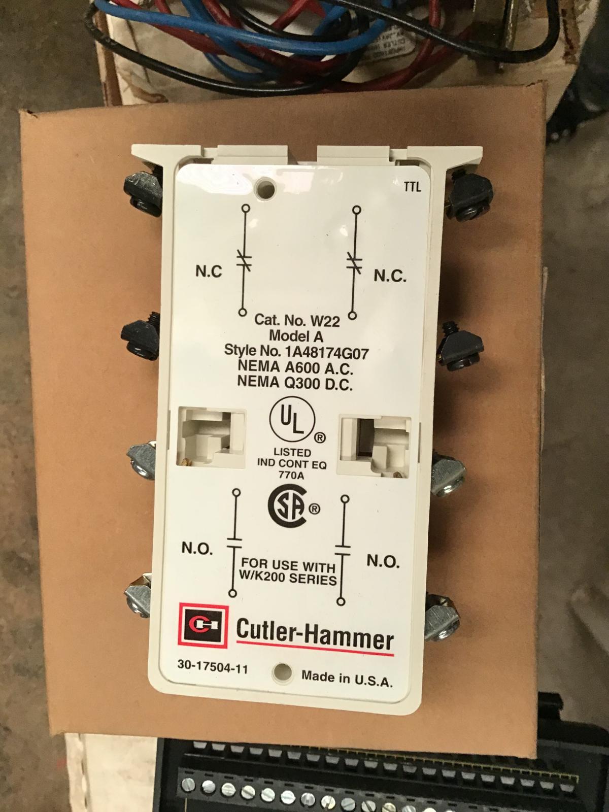Contactos Auxiliares marca Cutler Hammer Cat. W22 - imagen 1