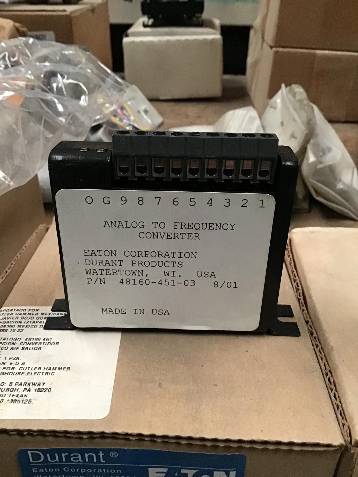 Convertidor analógico de frecuencia modelo 48160-451-03 marca Eaton Durant - imagen 1