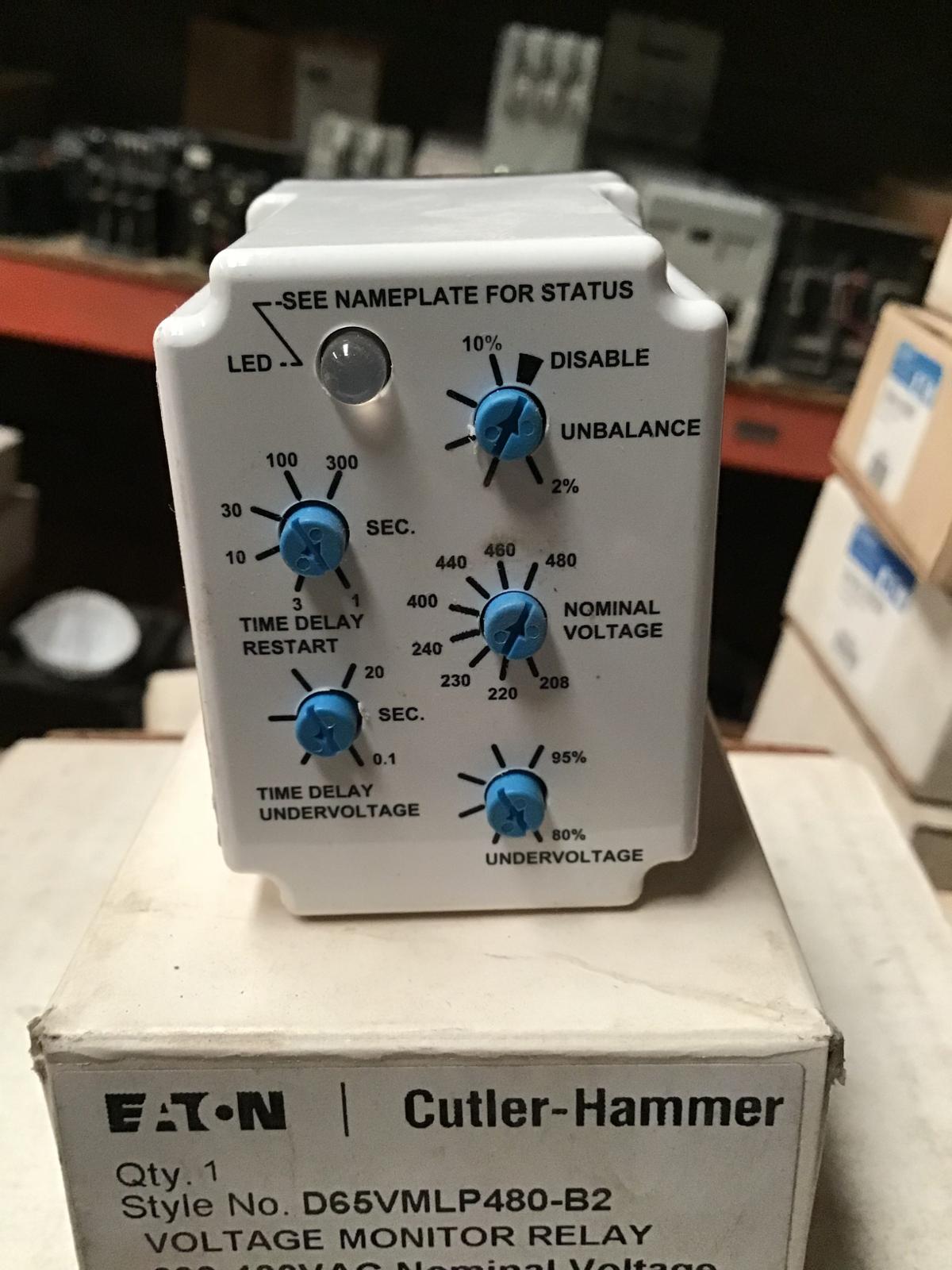Voltaje monitor relay No. D65VMLP480-B2 marca Cutler hammer - imagen 1