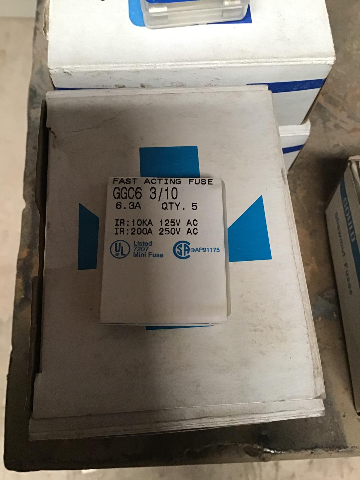 Fusible acción rápida 6.3 AMP modelo GGC6 3/10 marca Gould Shawmut - imagen 1