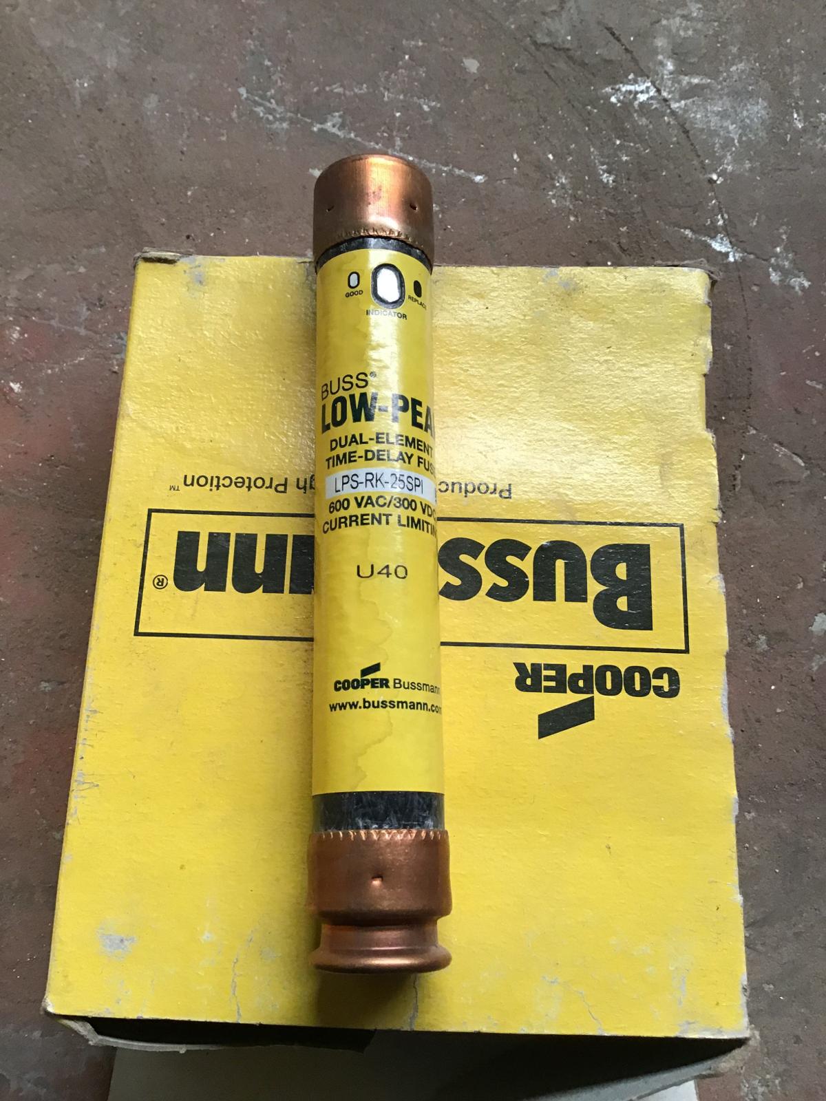 Fusible de retardo 600VAC modelo LPS-RK-25SPl marca Bussmann - imagen 1