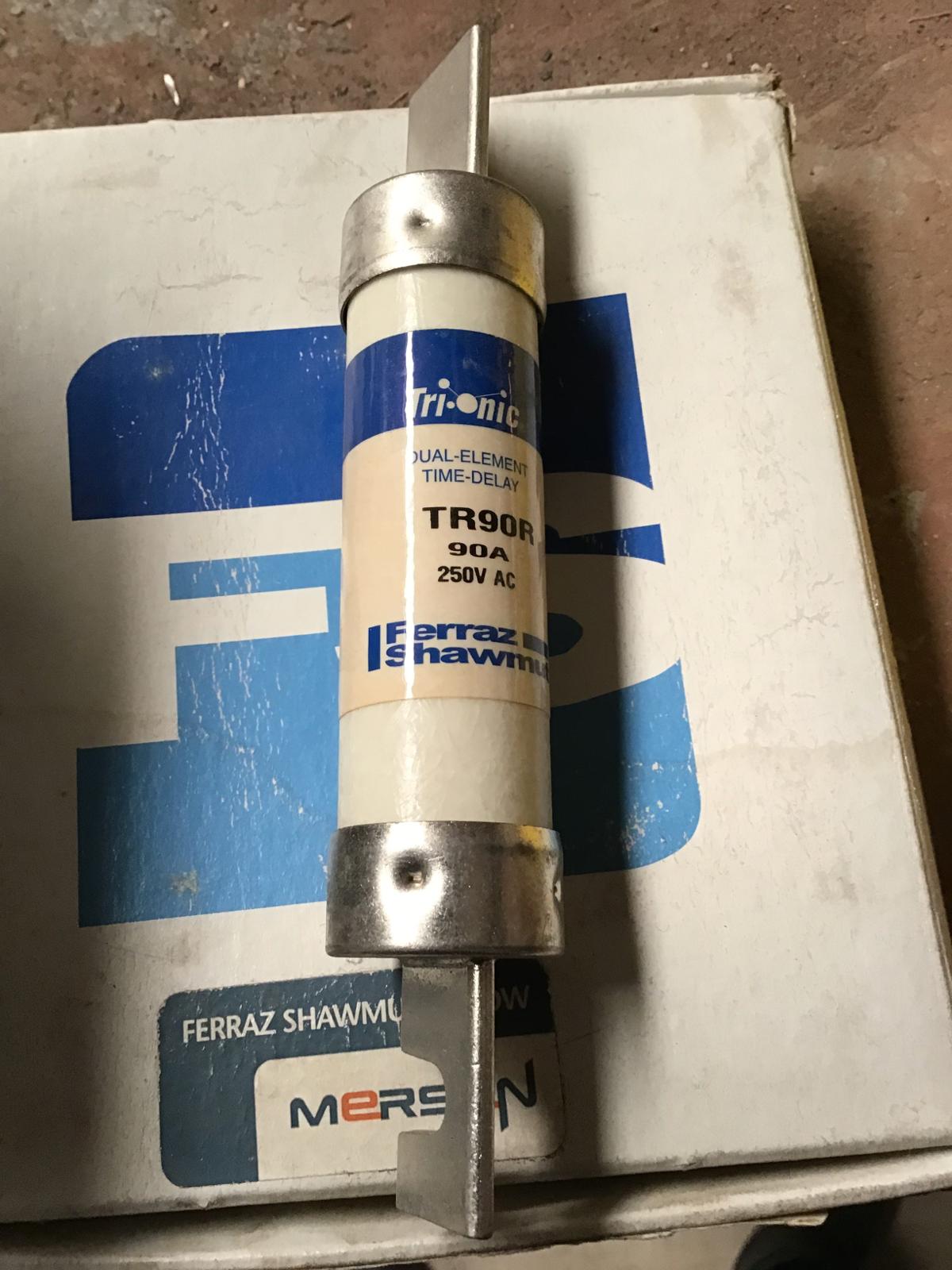 Fusible 90 AMP 250V modelo TR90R marca Ferraz Shawmut - imagen 1