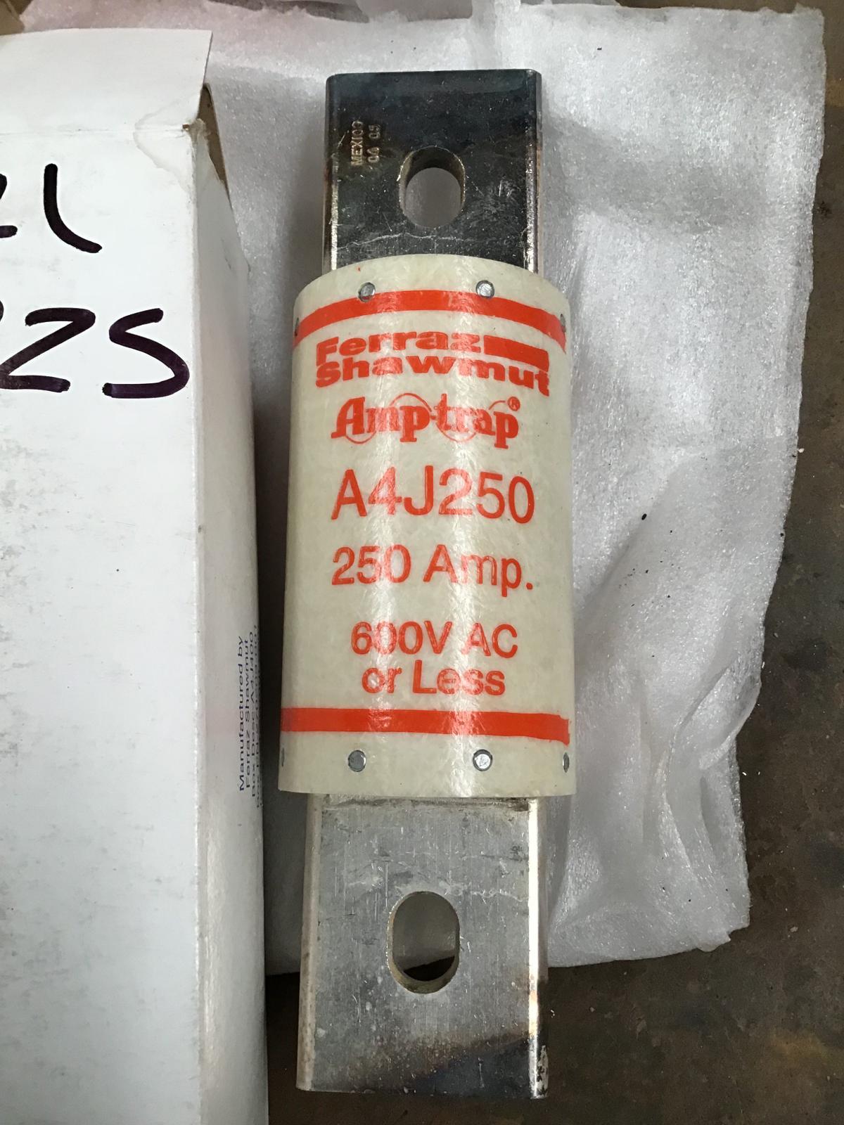 Fusible 250 AMP 600V modelo A4J250 marca Ferraz Shawmut - imagen 1
