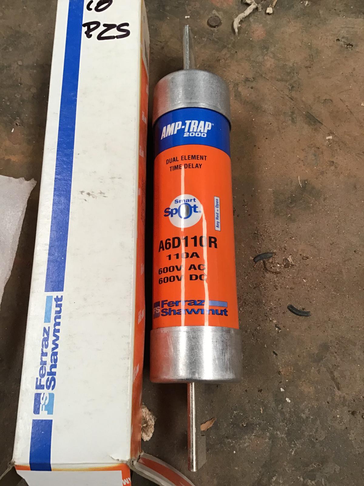 Fusible 10 AMP 600V modelo A6D110R marca Ferraz Shawmut - imagen 1