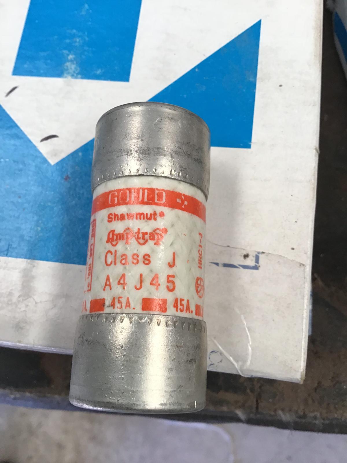 Fusible 45 AMP 600V modelo A4J45 marca Gould Shawmut - imagen 1