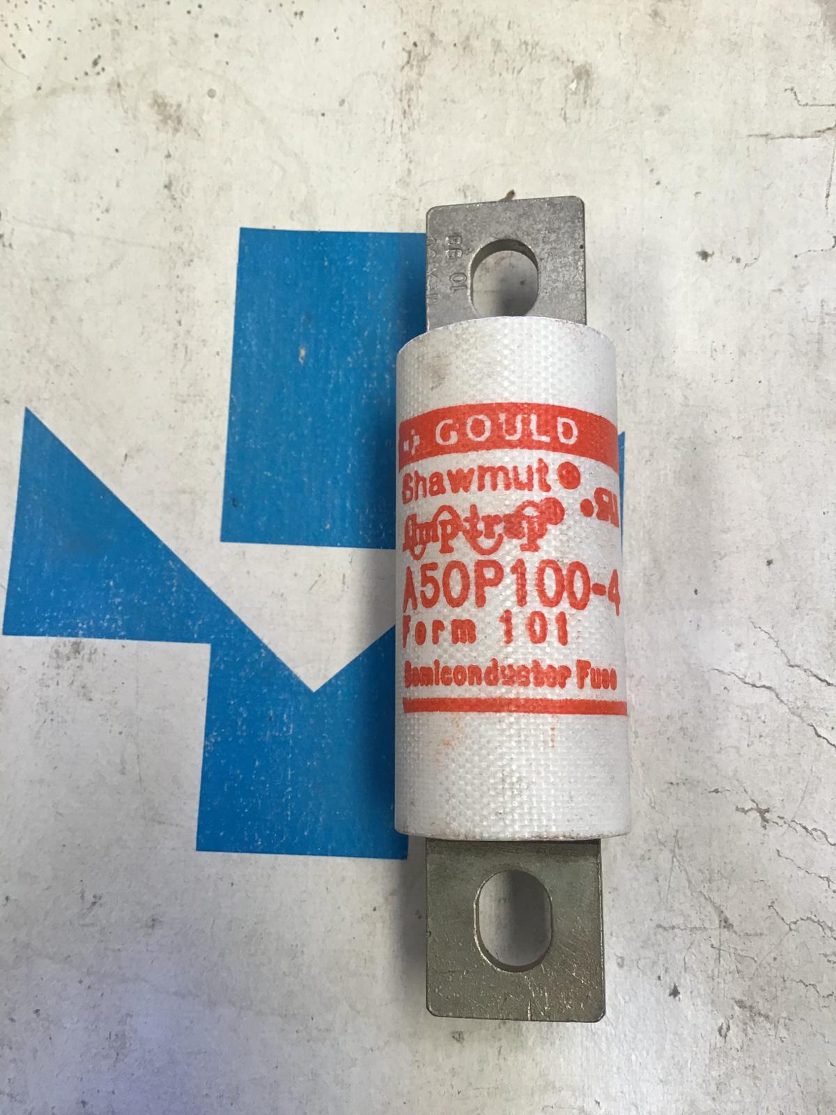 Fusible 100 AMP 500V modelo A50P100-4 marca Gould Shawmut - imagen 1