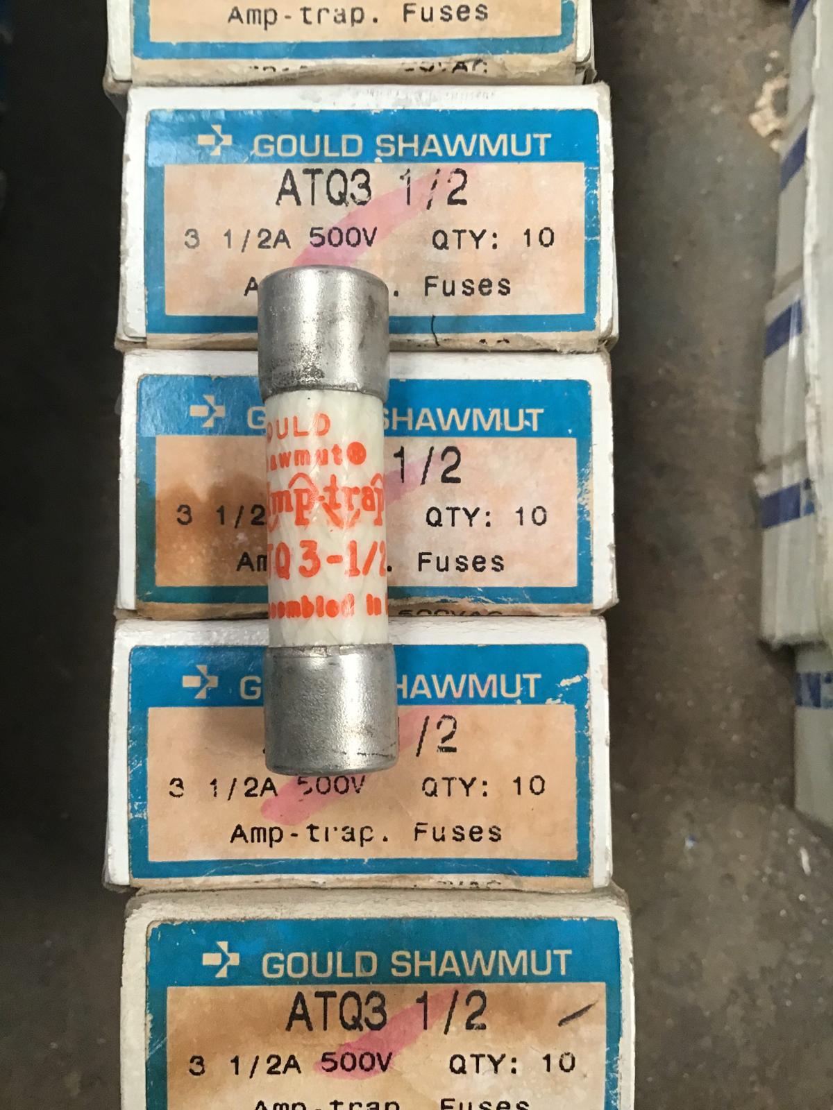 Fusible 3 1/2 AMP 500V modelo ATQ3 1/2 marca Gould Shawmut - imagen 1