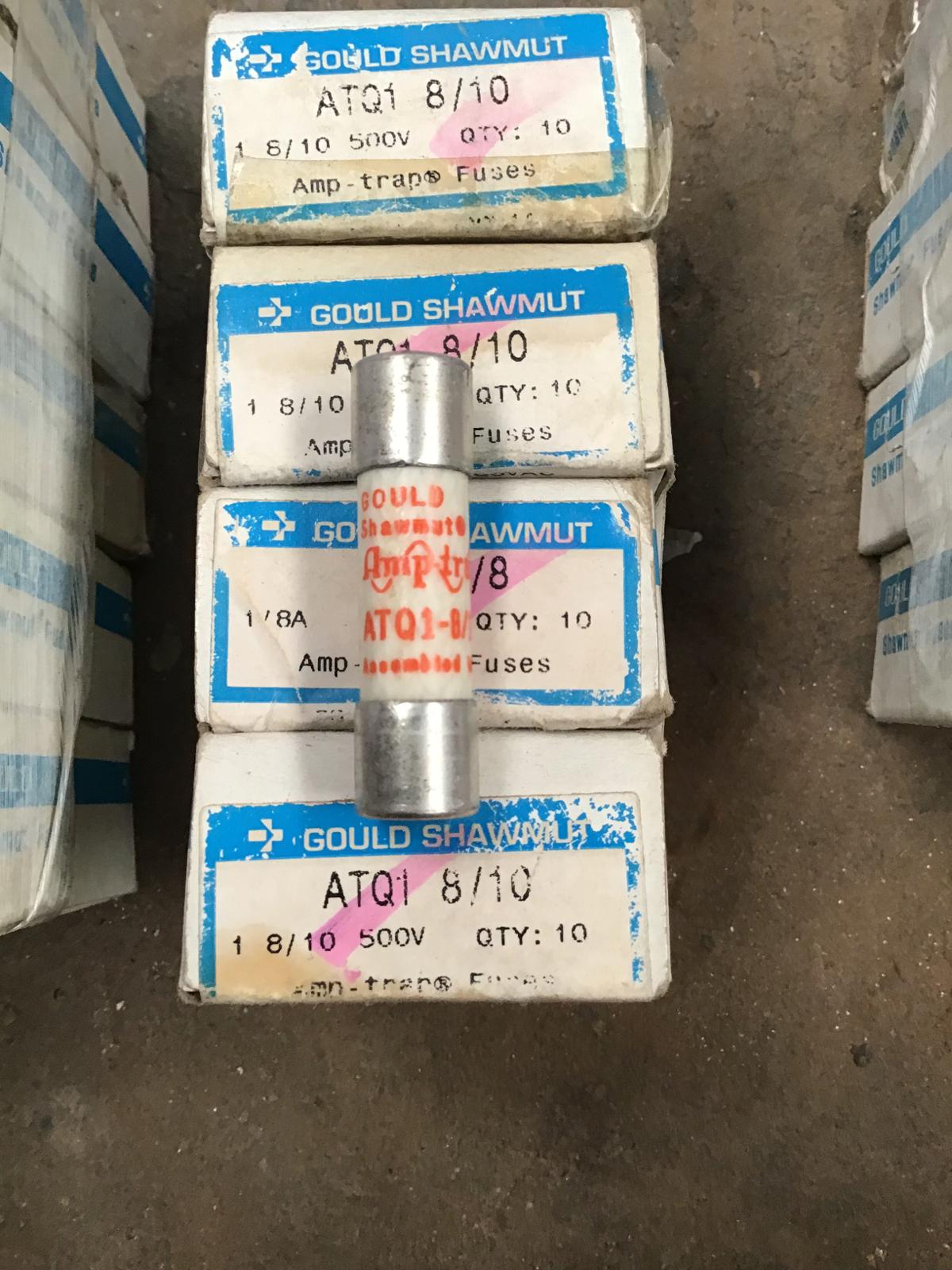 Fusible 1 8/10 AMP 500V modelo ATQ1 8/10 marca Gould Shawmut - imagen 1