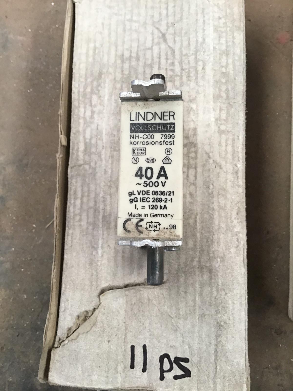 Fusibles 40 AMP 500V modelo 7999.0407L marca LINDNER - imagen 1