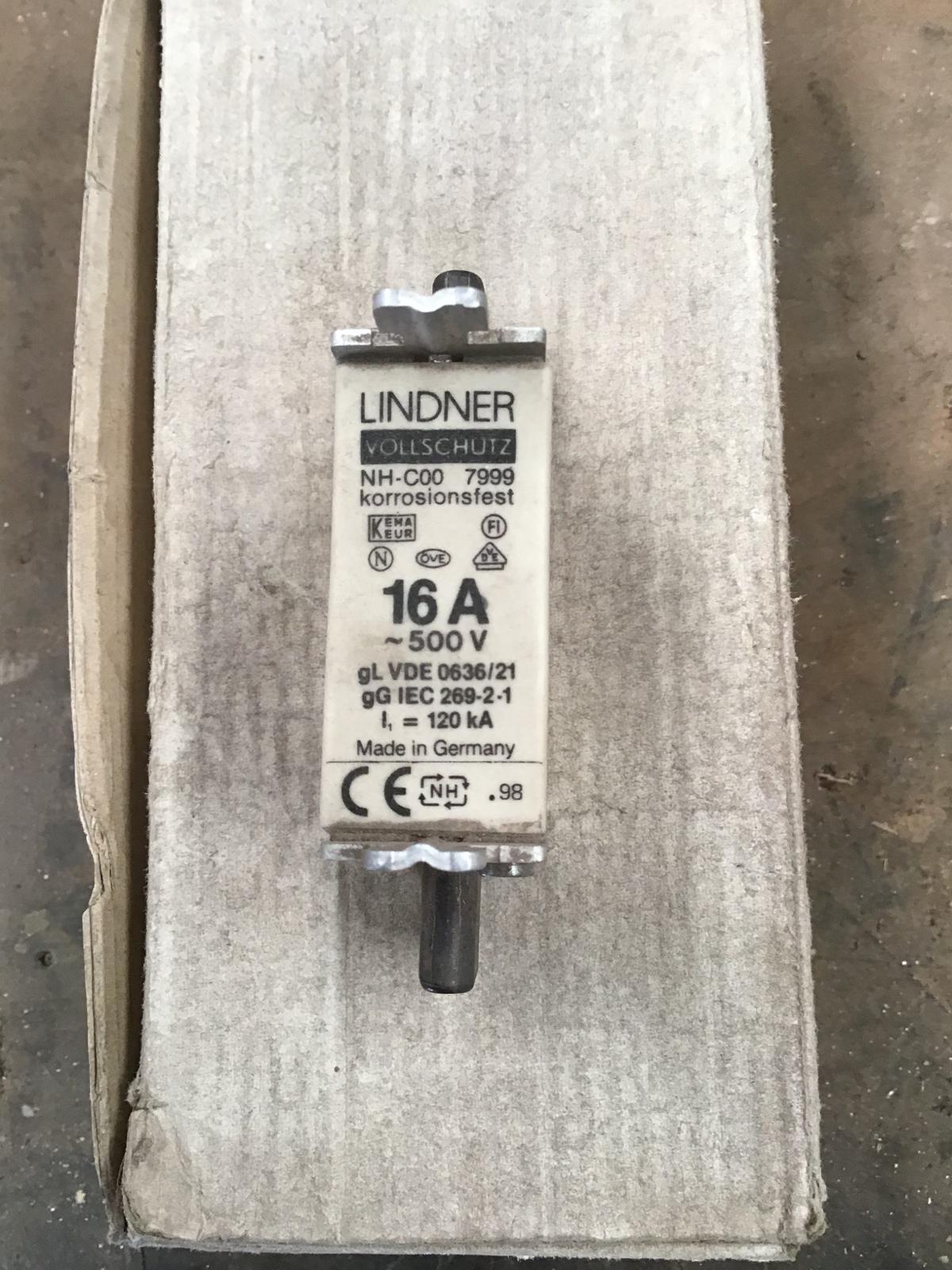 Fusible 16 AMP 500V modelo 7999.0167L marca LINDNER - imagen 1