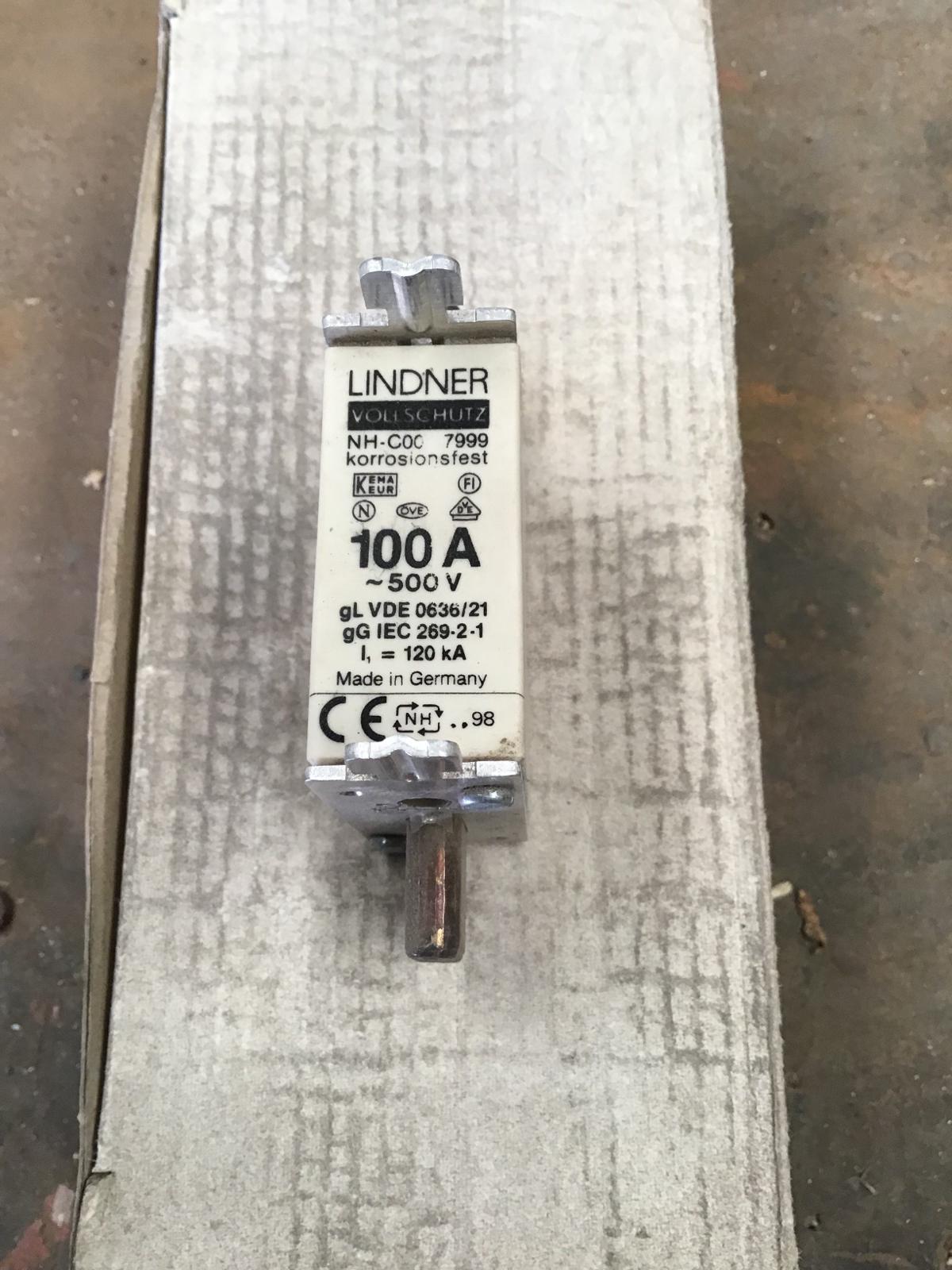 Fusible 100 AMP 500V modelo 7999.1007L marca LINDNER - imagen 1