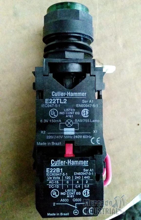 Lámpara indicadora de prueba E22QB3TL2 Cutler Hammer - imagen 1