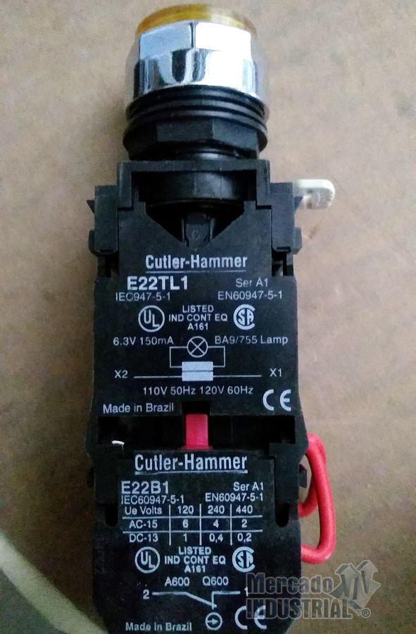 Lámpara indicadora de prueba E22Q4TL1 Cutler Hammer - imagen 1