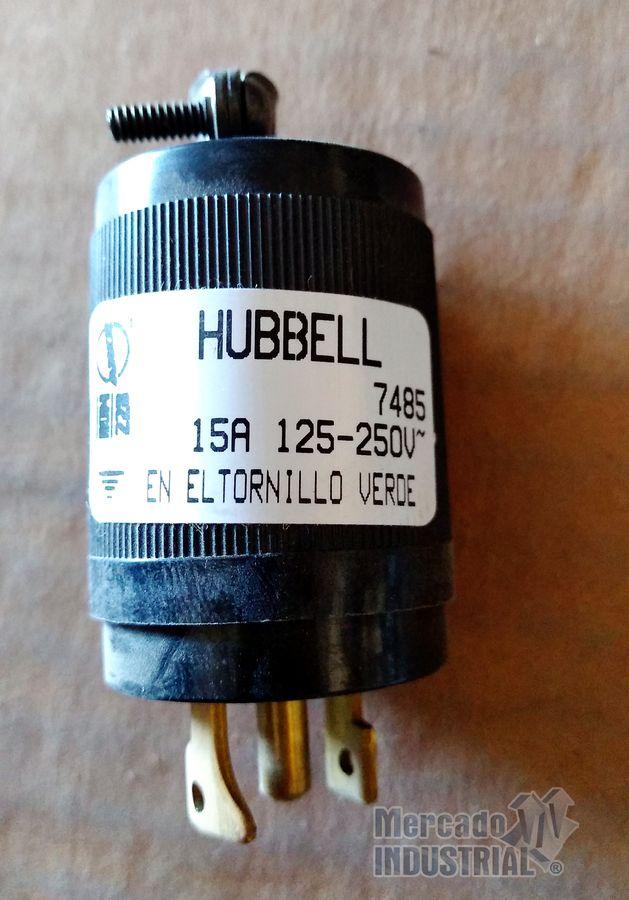 Clavija 15 AMP 125-250V modelo 7485 marca Hubbell - imagen 1