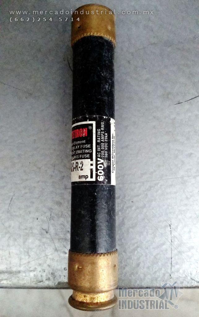 Fusible 2 AMP 600V modelo FRS-R-2 marca Fusetron - imagen 1