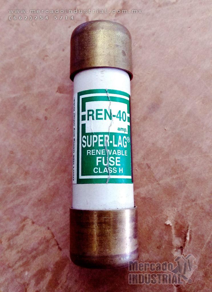 Fusible 40 AMP 250V modelo REN-40 marca Super Lag - imagen 1