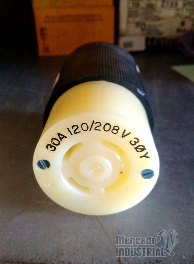 Toma corriente hembra 30 AMP 120/208 V modelo 3433C marca Hubbell - imagen 1