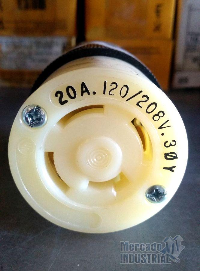 Toma corriente hembra 20 AMP 120/208 V modelo 7413C marca Hubbell - imagen 1
