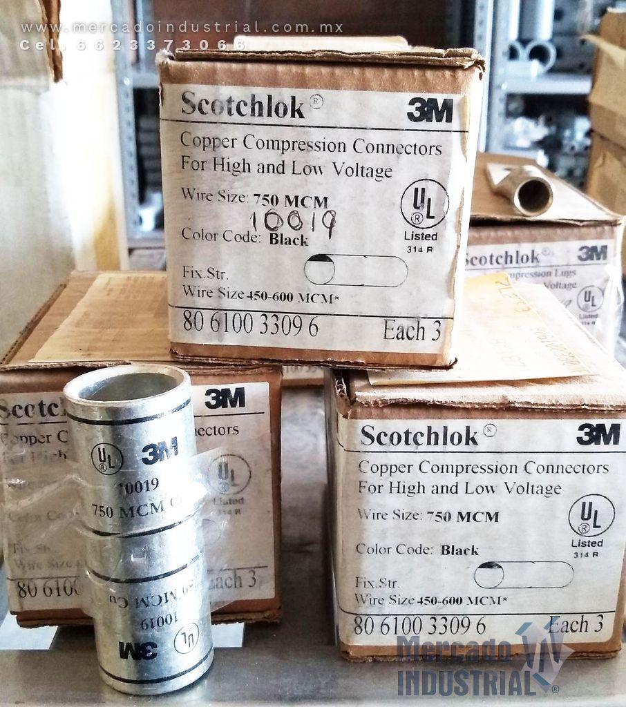 Conector de compresión de cobre de alto y bajo voltaje calibre 750 MCM marca SCOTCHLOK - imagen 1