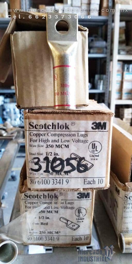 Terminal de compresión de alto y bajo voltaje No. 31056 calibre 350 MCM marca SCOTCHLOK - imagen 1