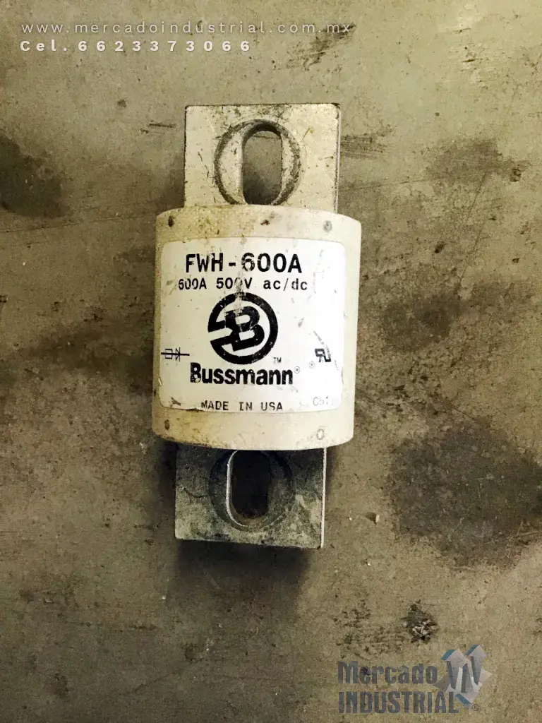 Fusible 600 AMP 500V AC/DC modelo FWH-600A marca Bussmann - imagen 1