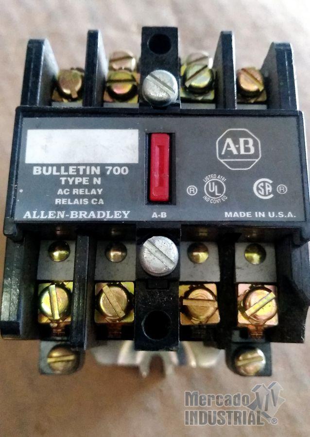 Relay de control Bulletin 5-10 AMP 120V modelo 700 700-N400A1 marca Allen Bradley - imagen 1
