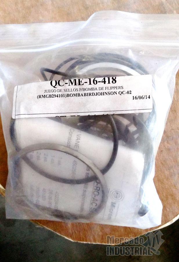 Juego de sellos para bomba de flippers modelo 450256-015S marca Micromatic - imagen 1