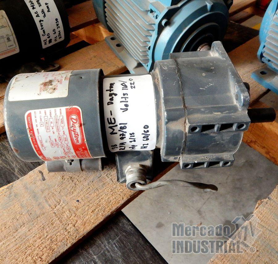 Motor eléctrico 1/15 HP 8 polos 97/81 RPM marca Dayton - imagen 1