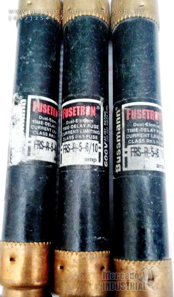 Fusible 5-6/10 AMP 600V modelo FRS-R-5-6/10 marca Fusetron - imagen 1
