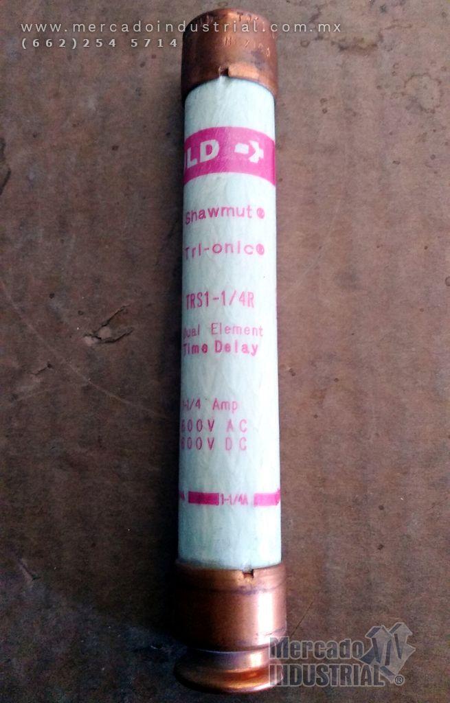 Fusible 1-1/4 AMP 600V modelo TRS1 1/4R marca Gould Shawmut - imagen 1