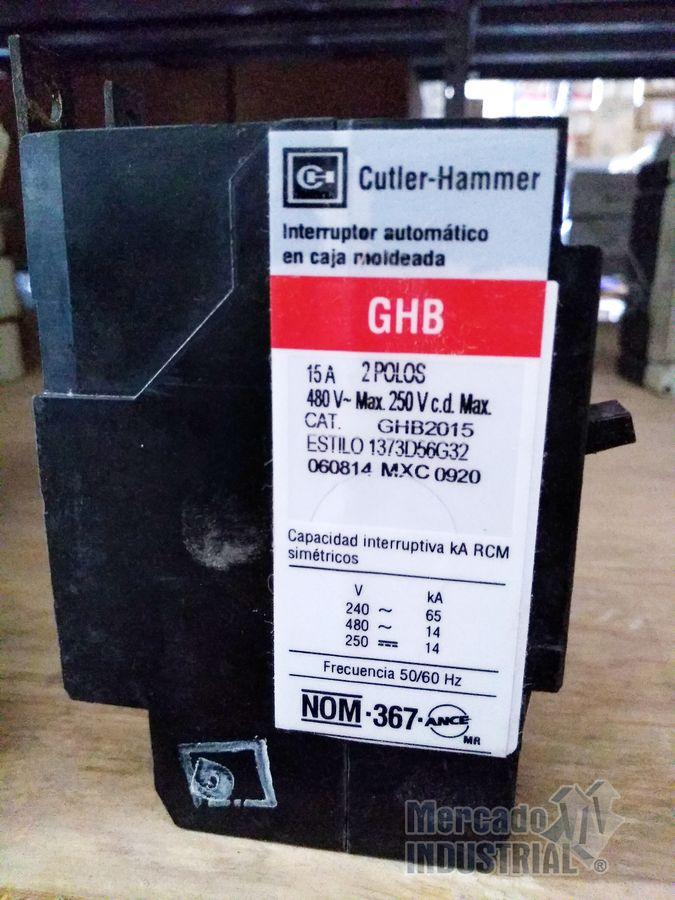 Interruptor 15 AMP 220/440 V 2 Polos modelo GHB2015 marca Cutler Hammer - imagen 1