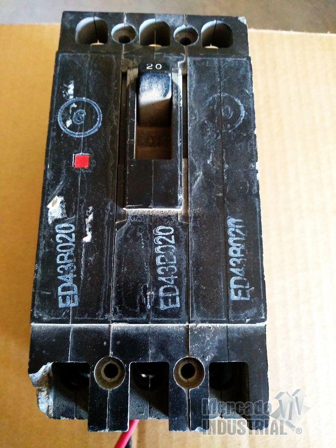Interruptor 20 AMP 240VAC 3 polos modelo ED43B020 marca Siemens - imagen 1