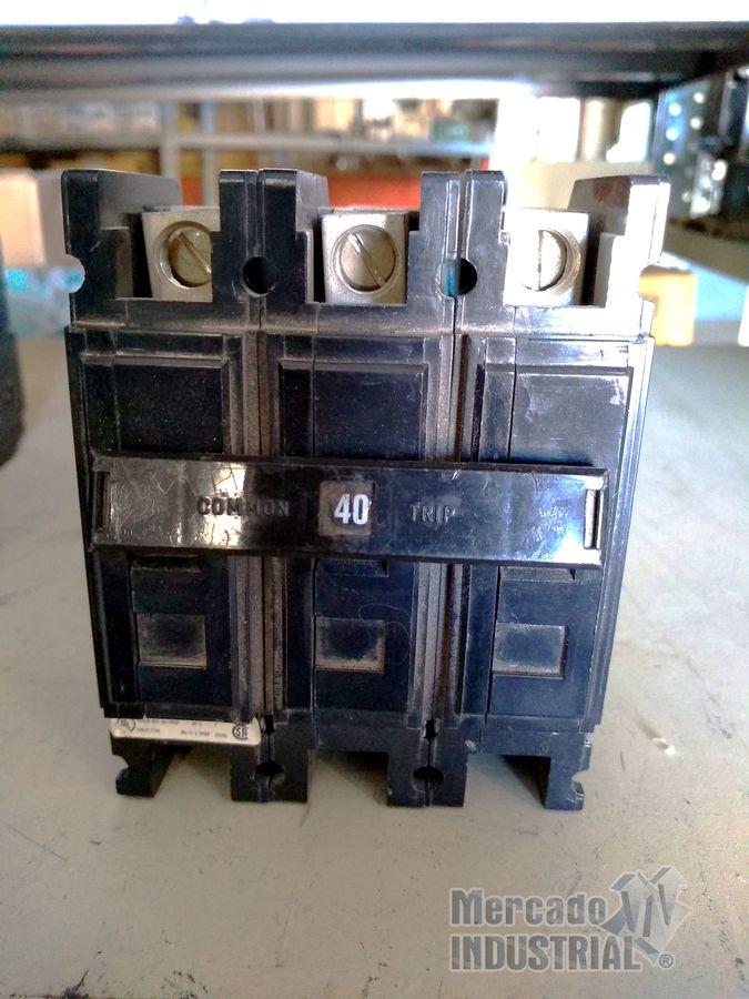 Interruptor 40 AMP 240 VAC 3 polos modelo QC3040H marca Cutler Hammer - imagen 1