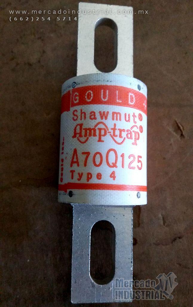 Fusible 125 AMP 700V modelo A70Q125-4 marca Gould Shawmut - imagen 1