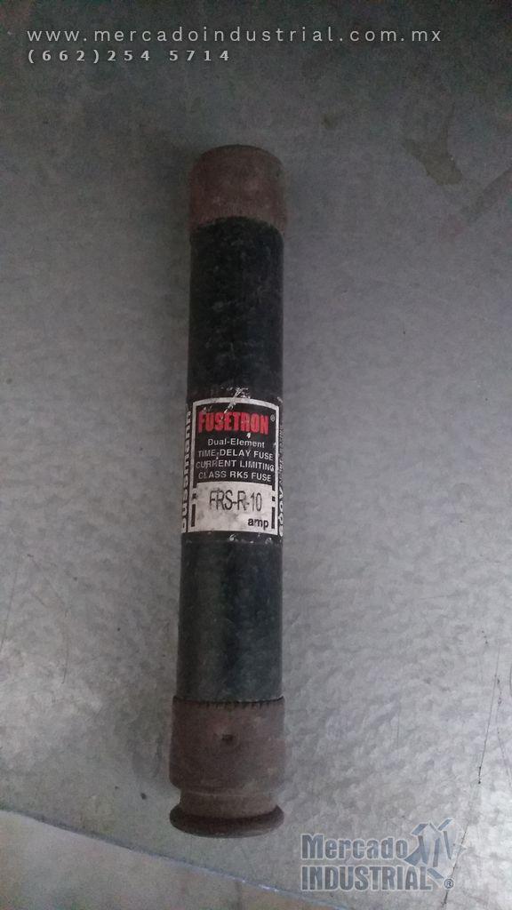 Fusible 10 AMP 600V modelo FRS-R-10 marca Bussman Fusetron - imagen 1