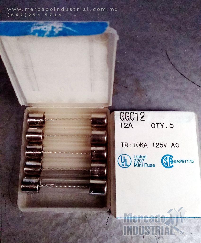 Fusible de acción rápida 12 AMP 125V modelo GGC12 marca Gould Shawmut - imagen 1