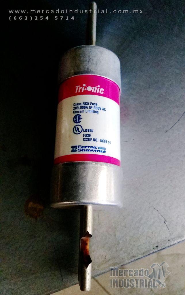 Fusible 250 AMP 250V modelo TR250R marca Ferraz Shawmut - imagen 1