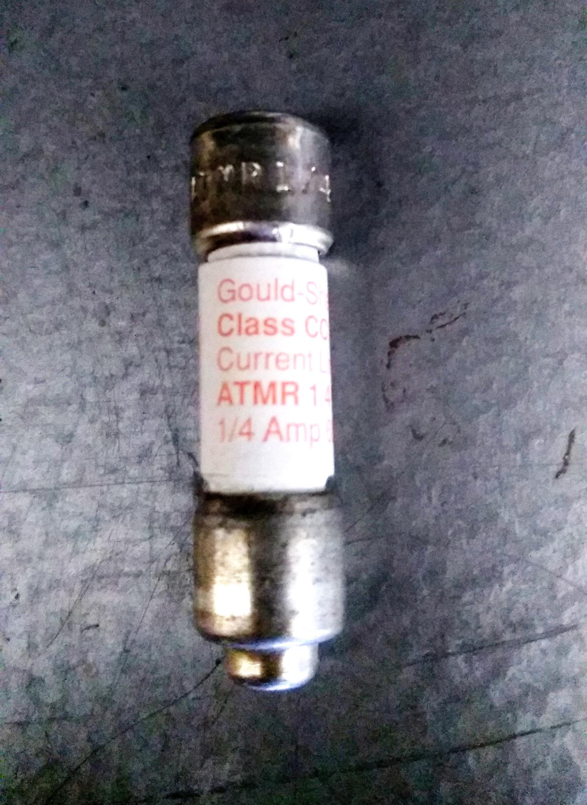 Fusible 1/4 AMP 600VAC modelo ATMR1/4 marca Gould Shawmut - imagen 1